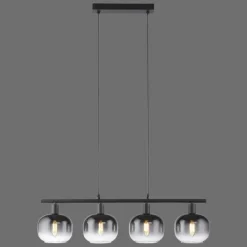 Suspension Leuchten-Direkt ZEA Noir, 4 lumières