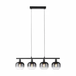 Suspension Leuchten-Direkt ZEA Noir, 4 lumières