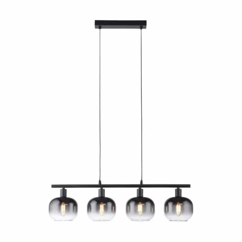 Suspension Leuchten-Direkt ZEA Noir, 4 lumières
