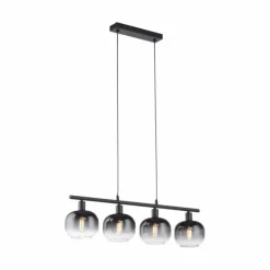 Suspension Leuchten-Direkt ZEA Noir, 4 lumières