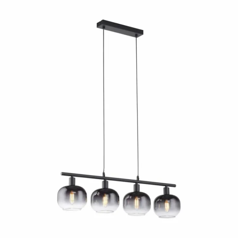 Suspension Leuchten-Direkt ZEA Noir, 4 lumières