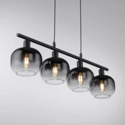 Suspension Leuchten-Direkt ZEA Noir, 4 lumières