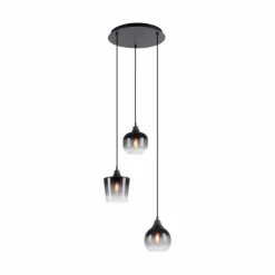 Suspension Leuchten-Direkt ZEA Noir, 3 lumières
