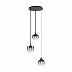 Suspension Leuchten-Direkt ZEA Noir, 3 lumières
