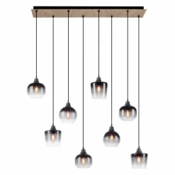 Suspension Leuchten-Direkt GREEN ZEA Écru, Noir, 8 lumières