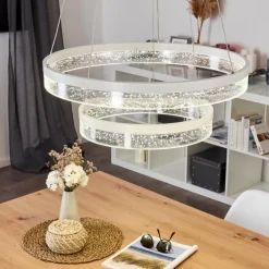 Suspension Lezha LED Blanc, 2 lumières