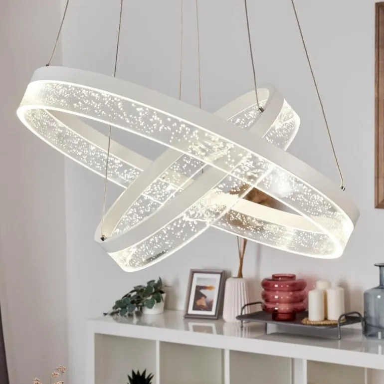 Suspension Lezha LED Blanc, 2 lumières