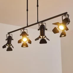 Suspension Lichinga Noir, 4 lumières