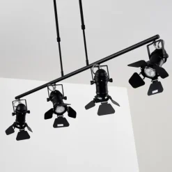 Suspension Lichinga Noir, 4 lumières