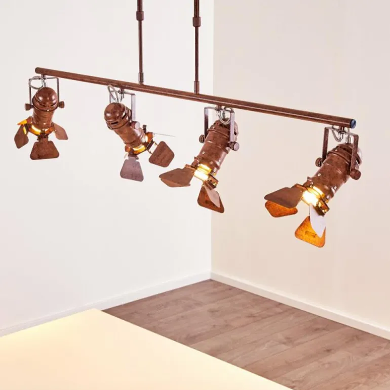 Suspension Lichinga Rouille, 4 lumières