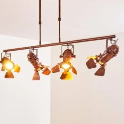 Suspension Lichinga Rouille, 4 lumières