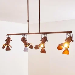 Suspension Lichinga Rouille, 4 lumières