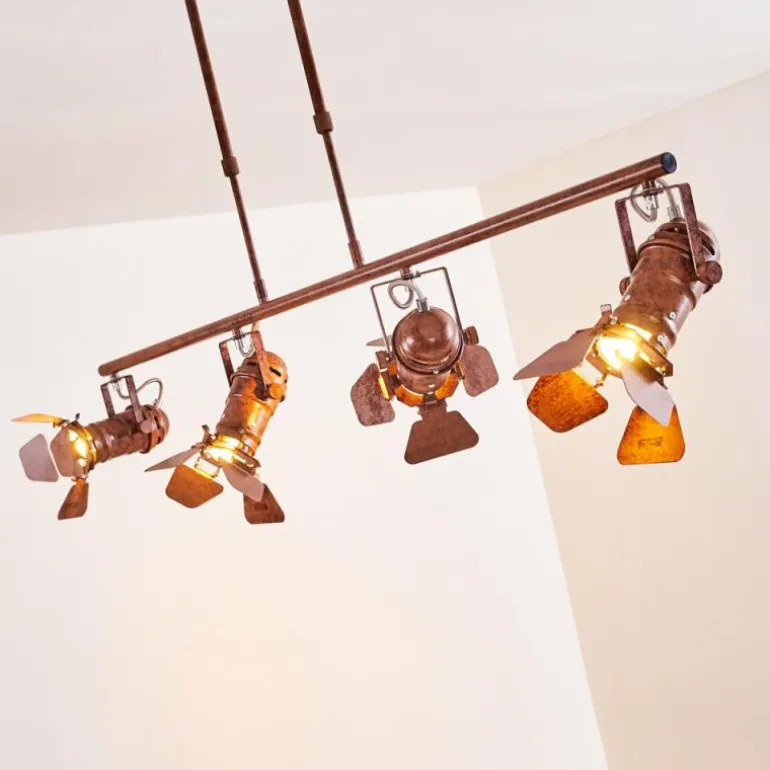 Suspension Lichinga Rouille, 4 lumières