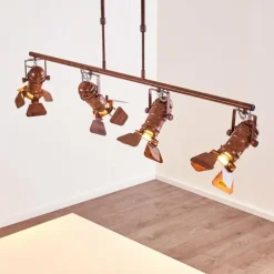 Suspension Lichinga Rouille, 4 lumières