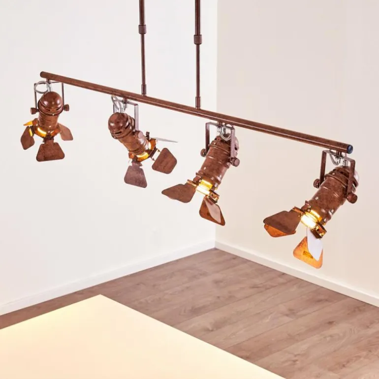 Suspension Lichinga Rouille, 4 lumières