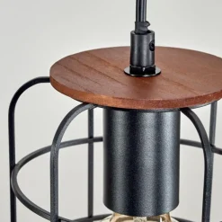 Suspension Loedingen Brun, Noir, 4 lumières