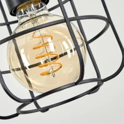 Suspension Loedingen Brun, Noir, 4 lumières