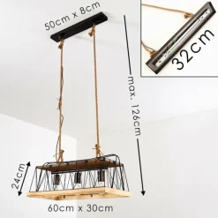 Suspension Logum Brun, Noir, 3 lumières