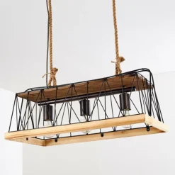 Suspension Logum Brun, Noir, 3 lumières