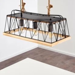 Suspension Logum Brun, Noir, 3 lumières