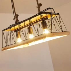 Suspension Logum Brun, Noir, 3 lumières