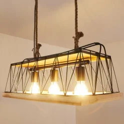 Suspension Logum Brun, Noir, 3 lumières