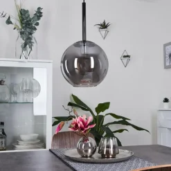 Suspension Loiulo Nickel mat, Argenté, 1 lumière