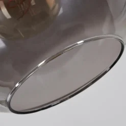 Suspension Loiulo Nickel mat, Argenté, 1 lumière