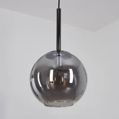 Suspension Loiulo Nickel mat, Argenté, 1 lumière