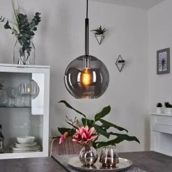 Suspension Loiulo Nickel mat, Argenté, 1 lumière