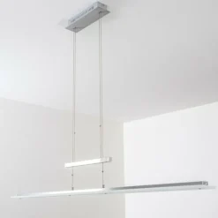 Suspension Lourdes LED Chrome, Nickel mat, 7 lumières