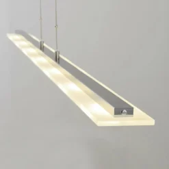 Suspension Lourdes LED Chrome, Nickel mat, 7 lumières
