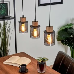 Suspension Loursin Noir, 3 lumières