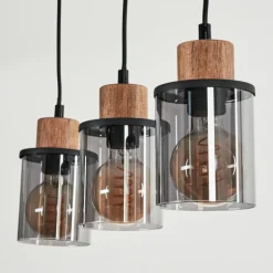 Suspension Loursin Noir, 3 lumières