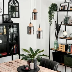 Suspension Loursin Noir, 3 lumières