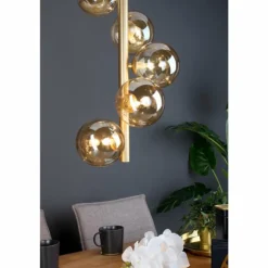Suspension Luce Design NEPTUN Laiton, 5 lumières