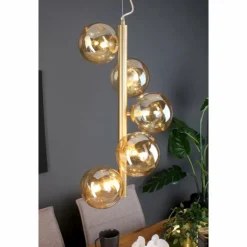 Suspension Luce Design NEPTUN Laiton, 5 lumières
