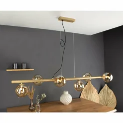 Suspension Luce Design NEPTUN Laiton, 6 lumières