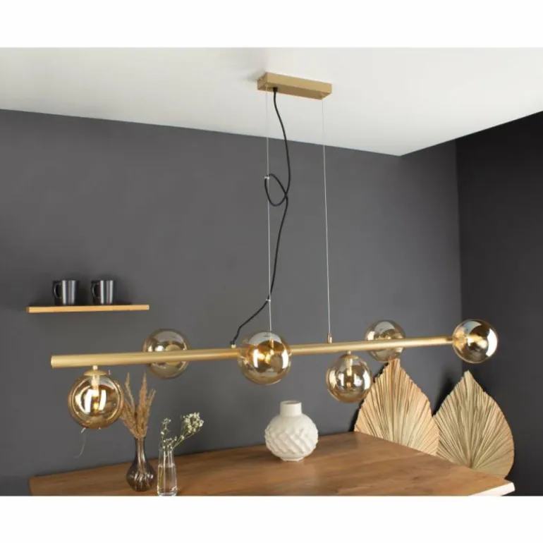 Suspension Luce Design NEPTUN Laiton, 6 lumières