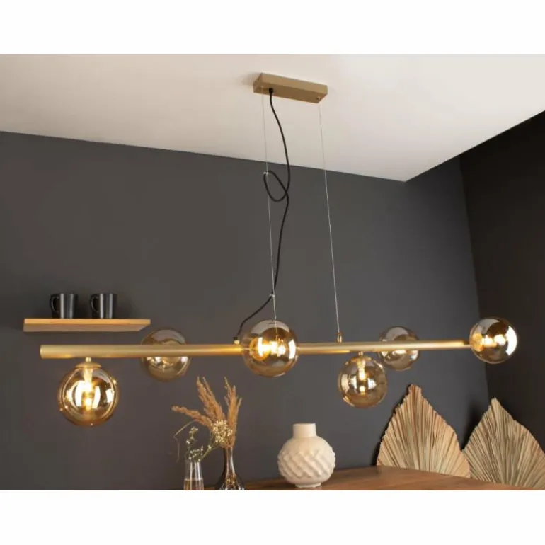 Suspension Luce Design NEPTUN Laiton, 6 lumières