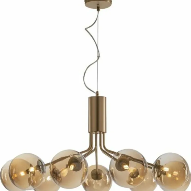 Suspension Luce Design NEPTUN Laiton, 9 lumières