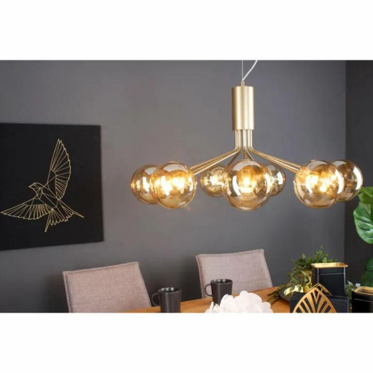 Suspension Luce Design NEPTUN Laiton, 9 lumières