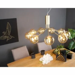 Suspension Luce Design NEPTUN Laiton, 9 lumières