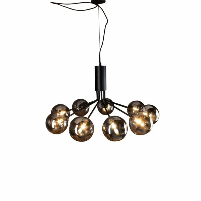 Suspension Luce Design NEPTUN Noir, 9 lumières