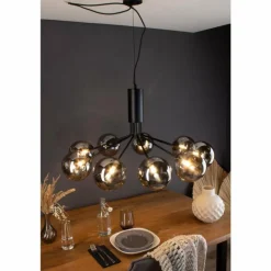 Suspension Luce Design NEPTUN Noir, 9 lumières