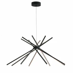 Suspension Luce Design Shanghai LED Noir, 8 lumières