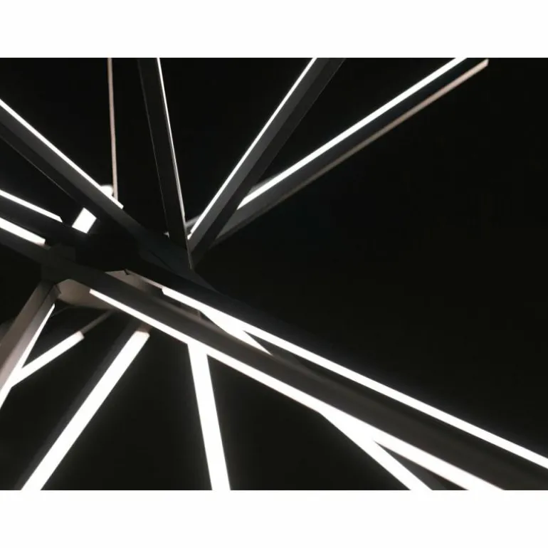 Suspension Luce Design Shanghai LED Noir, 8 lumières