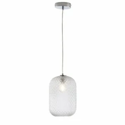 Suspension Luce-Design ASHFORD Chrome, 1 lumière