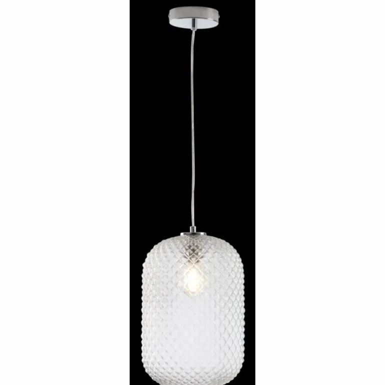 Suspension Luce-Design ASHFORD Chrome, 1 lumière