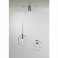 Suspension Luce-Design Nereide Laiton, 2 lumières